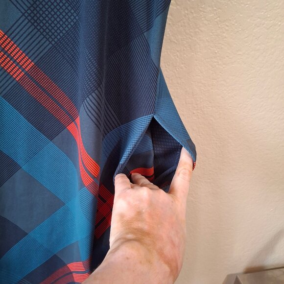 NWOT LuLaRoe Plaid A-Line Dress M Pockets Blue Knee Length - Picture 13 of 15